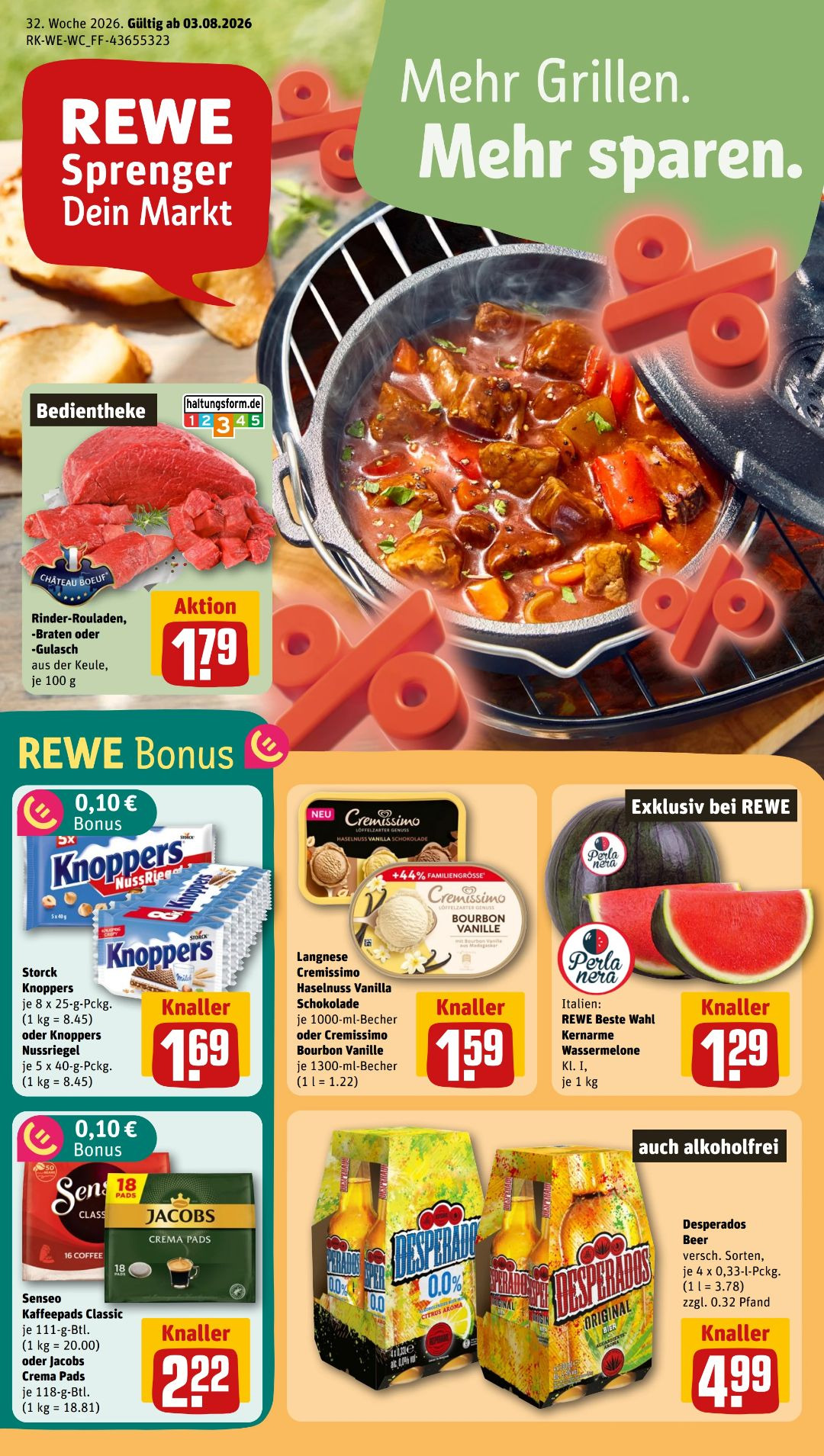 Rewe Φυλλάδιο 02.08–08.08.2026 — Σελίδα 1