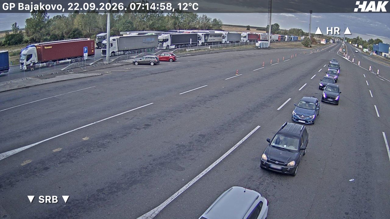 Bajakovo HAK plaza (Croatia → Serbia) — webcam