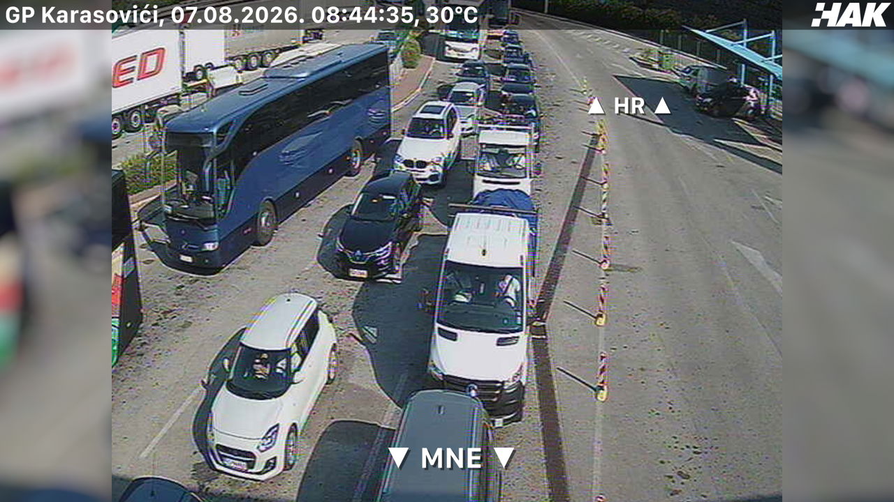 Karasovići HAK (Montenegro → Croatia) — webcam