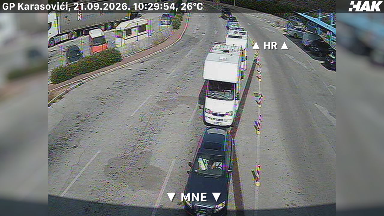 Karasovići HAK (Montenegro → Croatia) — webcam