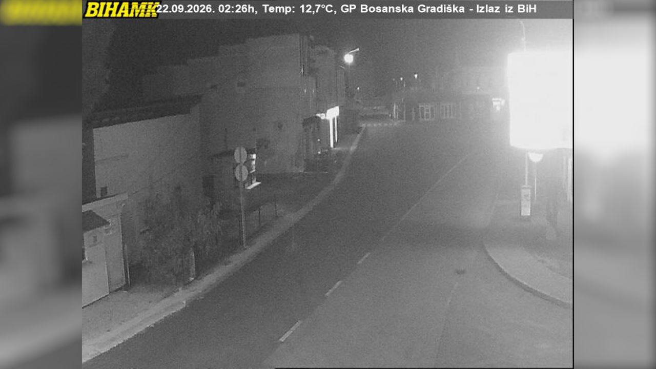Bosanska Gradiška HAK (Bosnia → Croatia) — webcam