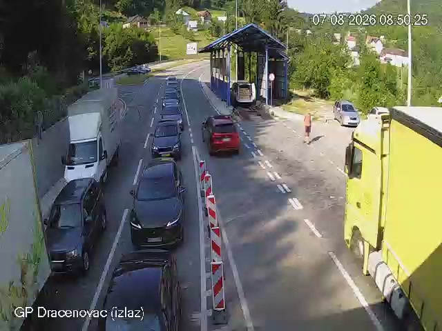 Dračenovac izlaz (Montenegro side, ME→RS) — webcam