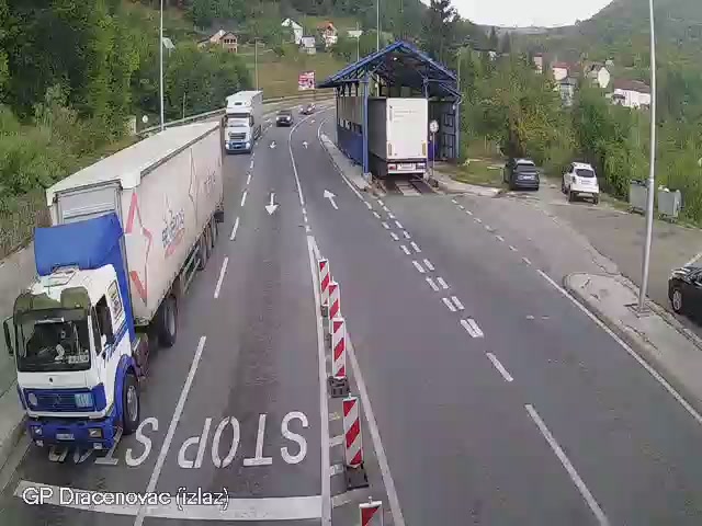 Dračenovac izlaz (Montenegro side, ME→RS) — webcam