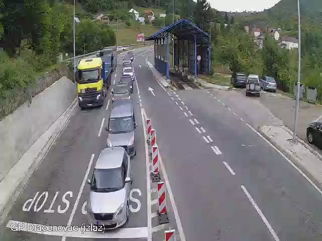 Dračenovac izlaz (Montenegro side, ME→RS) — webcam